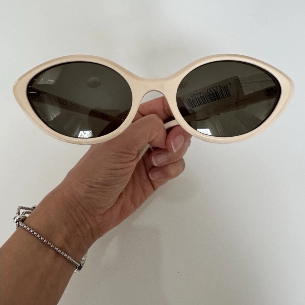 Celine CL40264U 25N Shiny Ivory/Khaki 57-20-140 RX Sunglasses New Authentic $420 - Picture 9 of 16